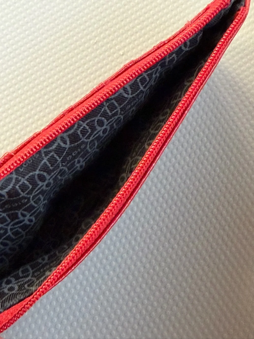 Lodis Red Leather Long Stacker Slim Wallet with Zip Pocket and Snap Strap - Picture 7 of 7